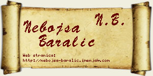 Nebojša Baralić vizit kartica